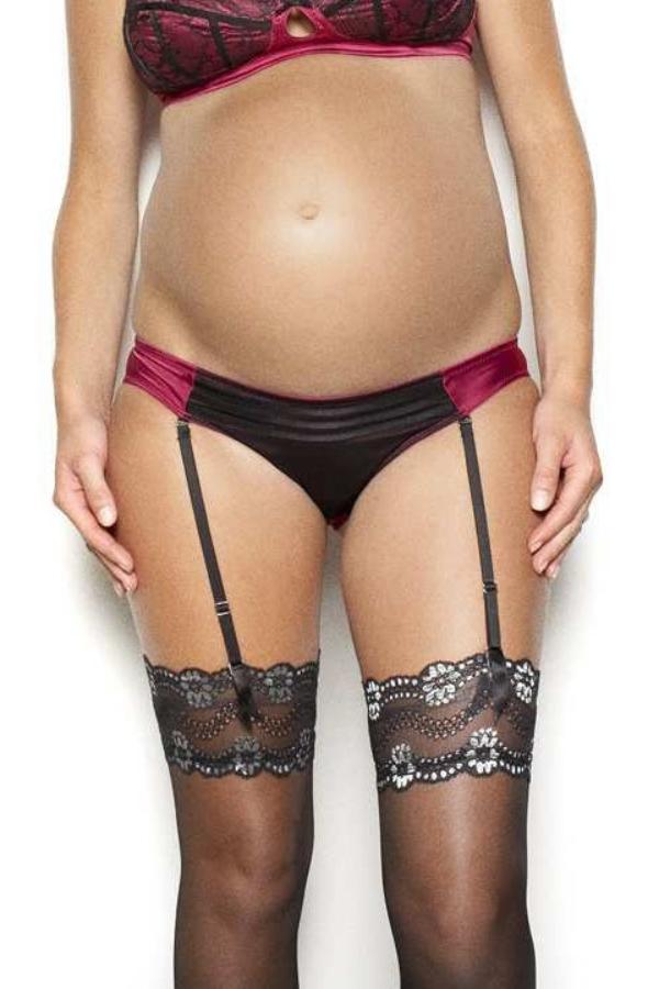 Raspberry Ripple Maternity Suspender Brief Studio Europe Raspberry Ripple Maternity Suspender Brief Studio Europe