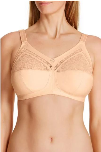 Playtex WHITE Cross Your Heart Stretch Foam-Lined Wirefree Bra, US