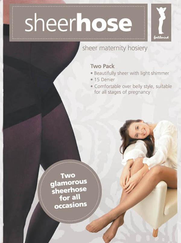 Sheer Maternity Pantyhose 2 Pack - Studio Europe