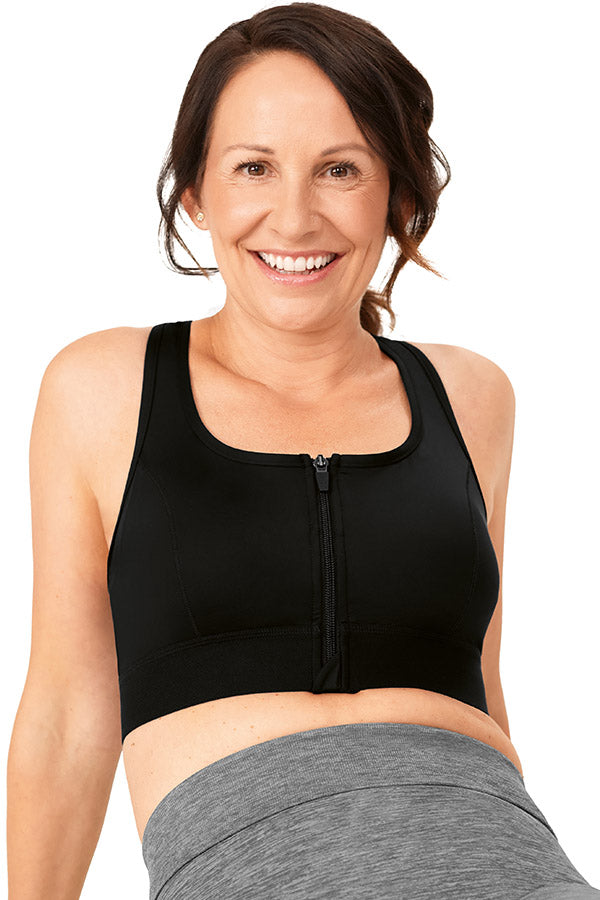Amoena 44872 Jolie Mastectomy HIGH IMPACT Sports Bra - Black