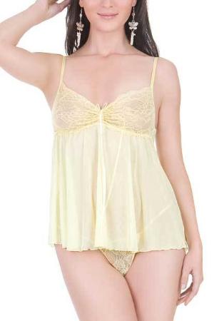 Lace Babydoll Top with G String - Studio Europe