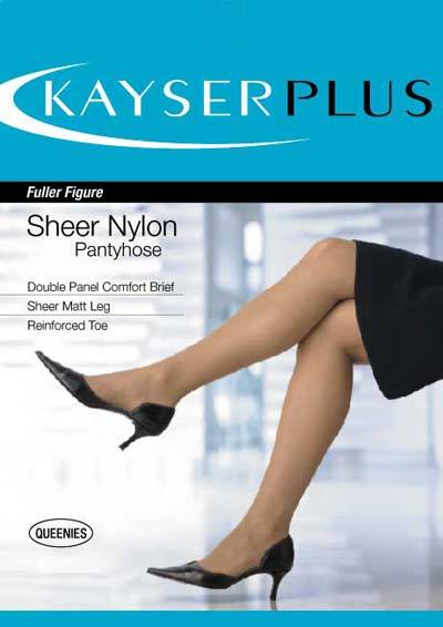 Plus Sheer Nylon Pantyhose (Queenies) - Studio Europe
