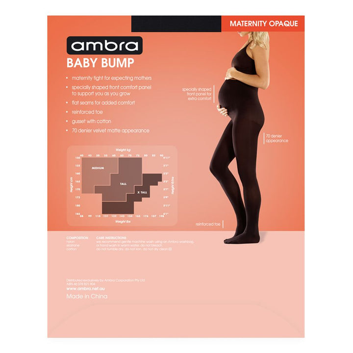 3 Pk Baby Bump Opaque Tights - Studio Europe